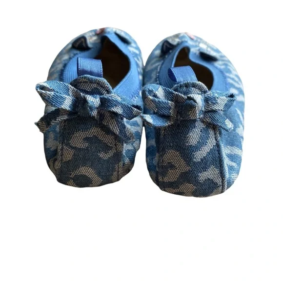 Baby Gap Kitten Toddler Girls Denim Flats Size 8 - Picture 5 of 6